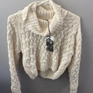 Kendal and Kylie fuzzy turtle neck sweater